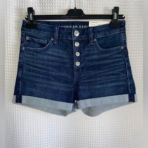 American Eagle Dream Denim Shorts Size 6 (28W) Button Fly‎ Midi
